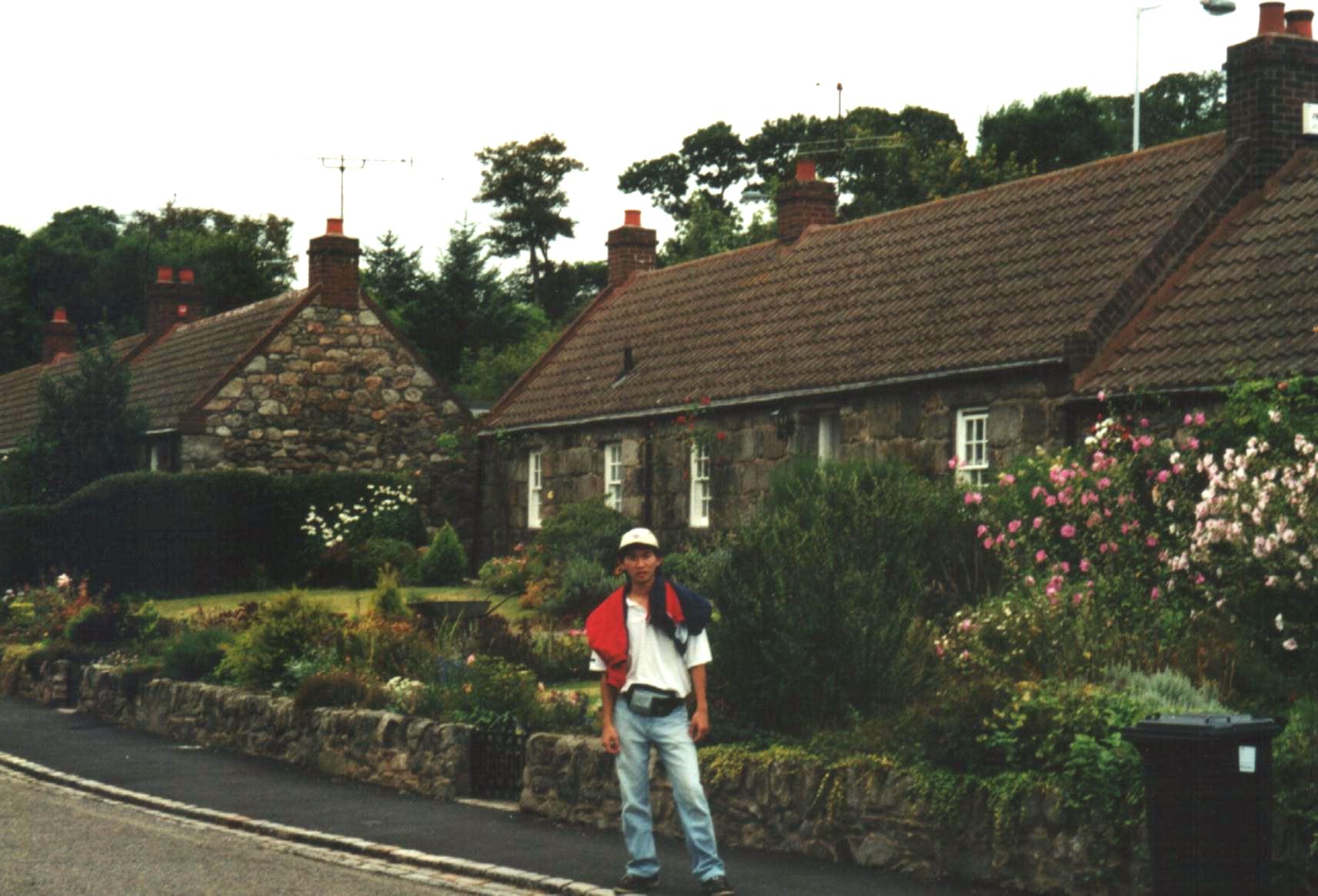 I'm standing in front of the houses